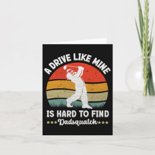 Dad Sasquatch Golfing Bigfoot Golf Retro 70s Fathe Card