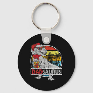 Dad Saurus T Rex Dinosaur Family Matching Xmas Chr Key Ring
