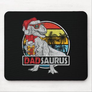 Dad Saurus T Rex Dinosaur Family Matching Xmas Chr Mouse Mat