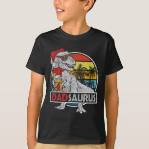 Dad Saurus T Rex Dinosaur Family Matching Xmas Chr T-Shirt