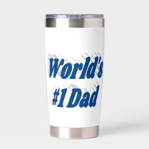 Dad sea blue text Fathers Day  Insulated Tumbler