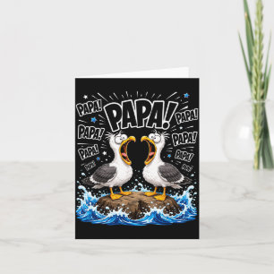 Dad Seagull Funny Papa Seagulls Fathers Day Humour Card