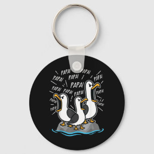 Dad Seagull Funny Papa Seagulls Fathers Day Humour Key Ring