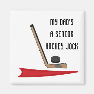 Dad - Senior Hockey Player Magnet
