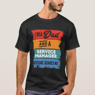 Dad Service Manager Proud Papa Funny Cute Classic  T-Shirt