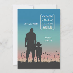 Dad Silhouette Greeting Card