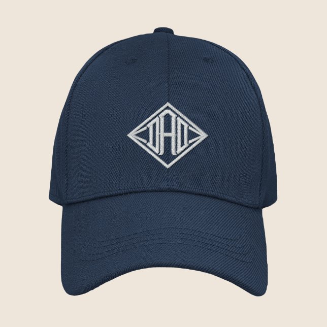 Dad Simple Modern Typography Custom Embroidered Hat (Creator Uploaded)