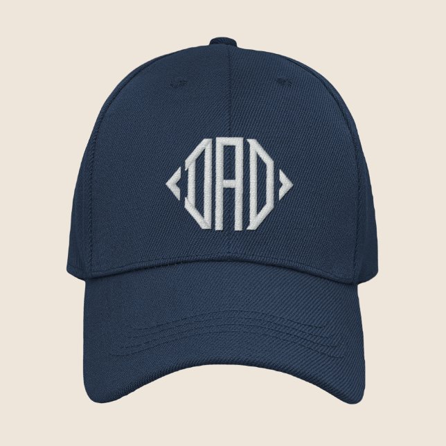 Dad Simple Modern Typography Custom Embroidered Hat (Creator Uploaded)