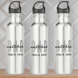Dad Since 20XX Modern Simple Preppy 710 Ml Water Bottle<br><div class="desc">This simple and modern design is composed of san serif typography.</div>