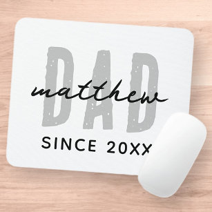 Dad Since 20XX Modern Simple Preppy Mouse Mat