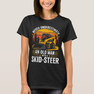 Dad Skid Steer Operator Father Construction Heavy  T-Shirt
