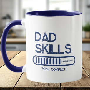 Dad Skills Downloading 70% Navy Blue Mug