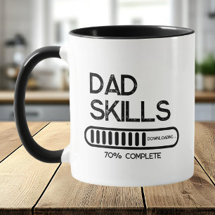 Dad Skills Downloading 70 Percent Black Mug