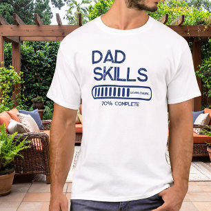 Dad Skills Downloading 70 Percent Navy Blue T-Shirt