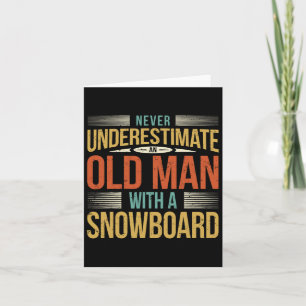 Dad Snowboarding Father Old Man Snowboard  Card