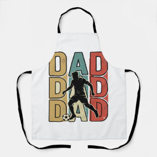 Dad Soccer Vintage Engraving Vector Design_1 Apron