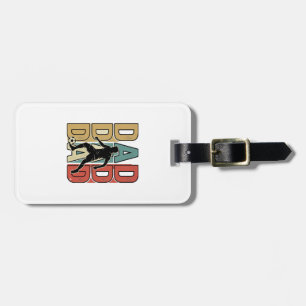 Dad Soccer Vintage Engraving Vector Design_1 Luggage Tag