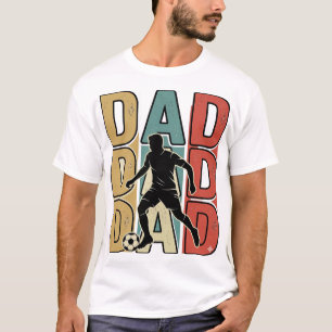 Dad Soccer Vintage Engraving Vector Design_1 T-Shirt