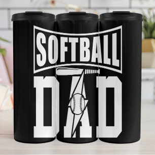Dad Softball Fan Graphic Thermal Tumbler