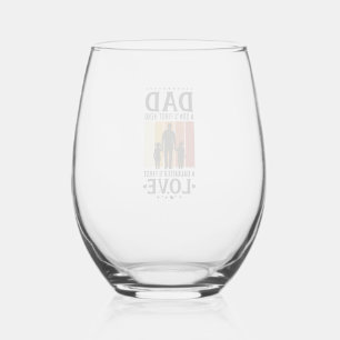 Dad Son First Hero Daughter First Love Vintage Shi Stemless Wine Glass