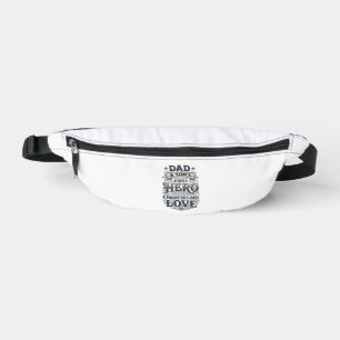 Dad Son Hero Daughter Love Vintage Typography Shir Bum Bags
