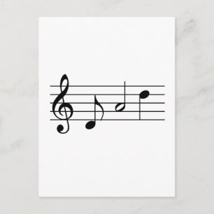 Dad spelled in Music Notes Postcard