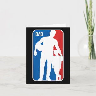 Dad Sports Basball Dad Son Silhouette Fathers Day Card