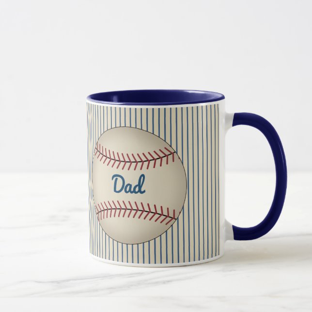 Dad Sports Baseball Coffee Mug Gift (Right)