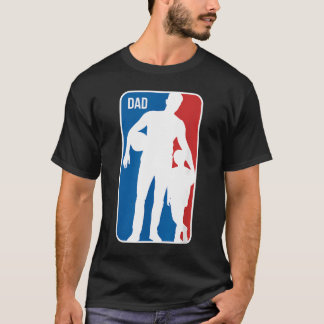 Dad Sports Basketball Dad Son Silhouette Fathers T-Shirt