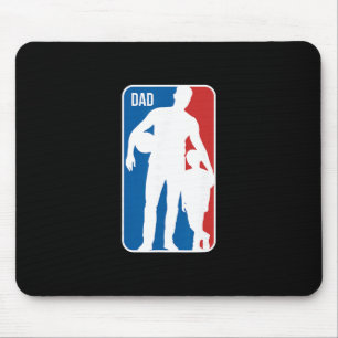 Dad Sports Logo Sketll Dad Son Silhouette Fathers  Mouse Mat