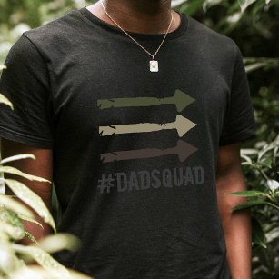 Dad Squad Cool Distressed Arrows Camouflage Colors T-Shirt