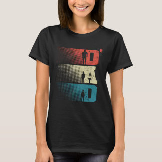 Dad Squared Father s Day Two Boys Two Sons Father T-Shirt