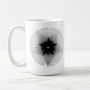 Dad star groovy vintage retro vibes birthday coffee mug