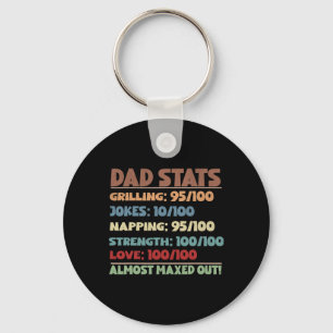 Dad Stats Gamer Dad Rpg Video Game Lover Father's Key Ring