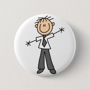 Dad Stick Figure Button