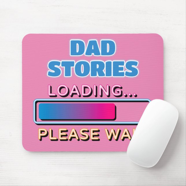 Dad Stories Loading Please Wait Mouse Mat (With Mouse)