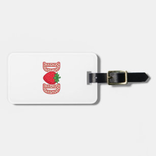 Dad Strawberry Lettering Vector Shirt Design_1 Luggage Tag