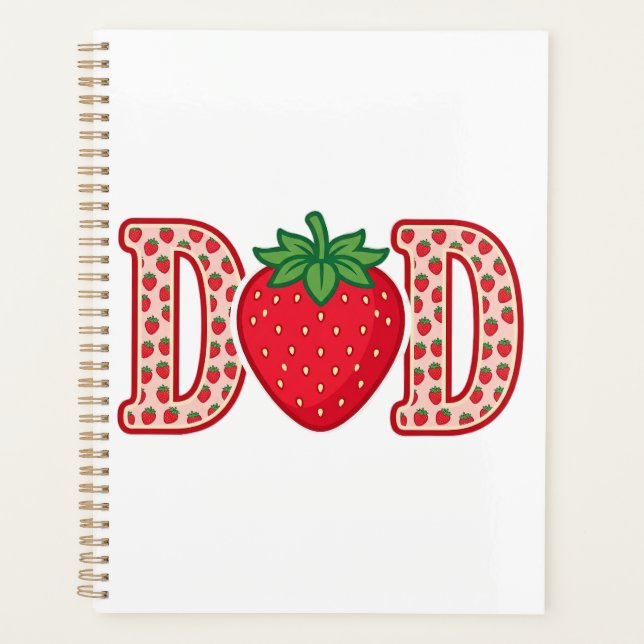 Dad Strawberry Lettering Vector Shirt Design_1 Planner (Front)