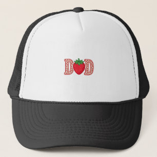 Dad Strawberry Lettering Vector Shirt Design_1 Trucker Hat