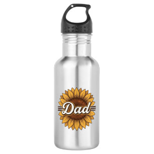 Dad Sunflower Vintage Engraving Shirt Design_1 532 Ml Water Bottle