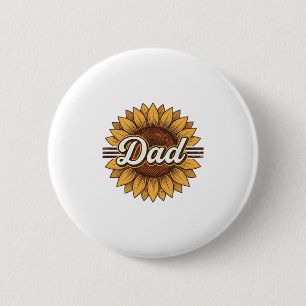 Dad Sunflower Vintage Engraving Shirt Design_1 6 Cm Round Badge