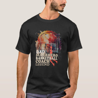 Dad Superhero Basketball Coach Legend Premium T-Shirt