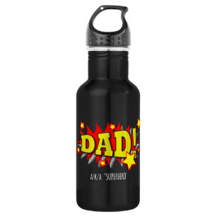 Dad Superhero Comic Burst Cartoon 532 Ml Water Bottle