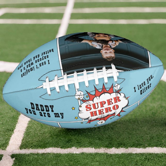 Dad Superhero Comic Speech Bubble Photo  American Football (Creator Uploaded)