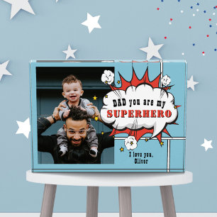 Dad Superhero Comic Speech Bubble  Photo Block