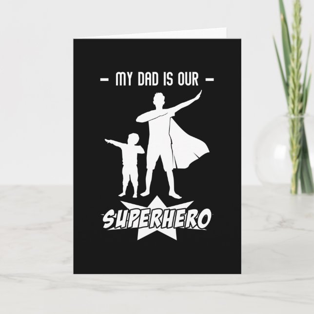 Dad Superhero Gift Fathers Day Card (Front)