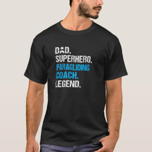 Dad Superhero Paragliding Coach Funny Humour Premi T-Shirt