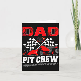 Dad T Crew Racing Family Race Car Birthday Boy Card