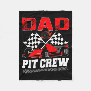 Dad T Crew Racing Family Race Car Birthday Boy Fleece Blanket
