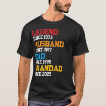 Dad T Shirt Legend Husband Grandad Custom Year